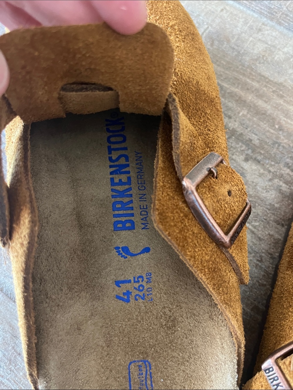 Birkenstock Suede Clogs in Cognac Brown 41 NWT - Picture 8 of 9